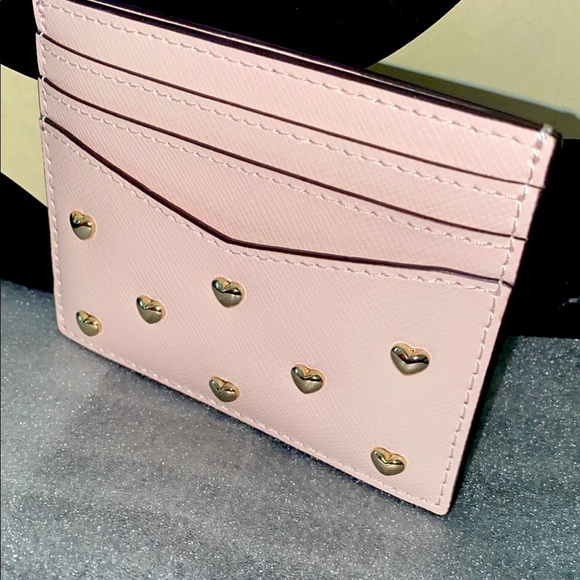 Kate Spade Pink Card Holder with Heart 🤍 Accents NWT 🏷 - Picture 3 of 8